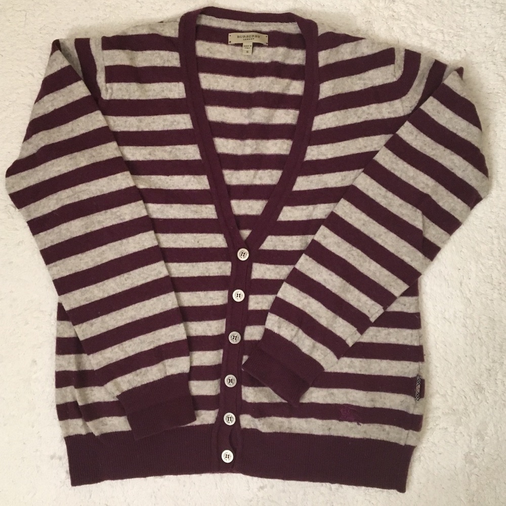 Burberry London Cardigan, stripy, made in Italy